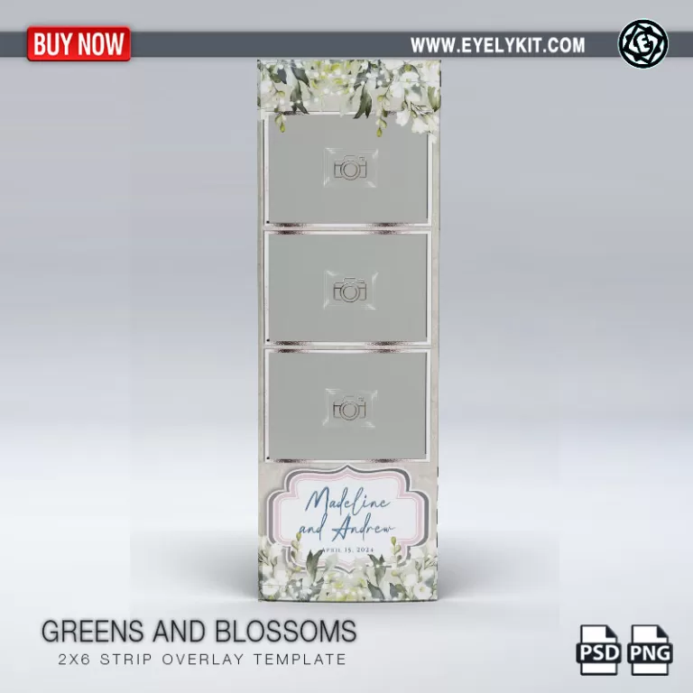 2X6 PHOTO BOOTH OVERLAY OVERLAY-TEMPLATE-GREENS-AND-BLOSSOMS