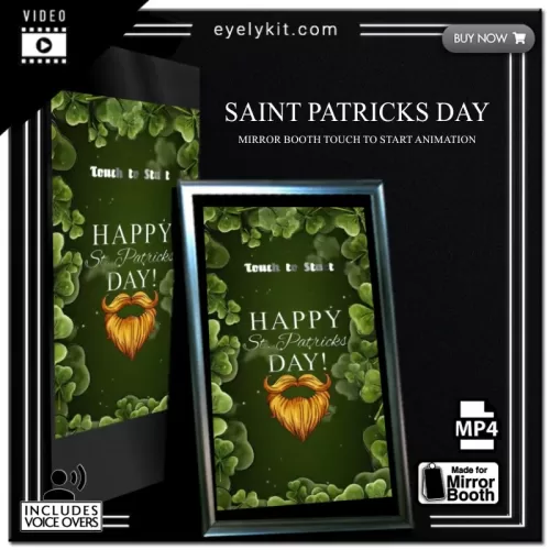 Mirror Booth Start Screens mirror-photo-booth-animation-touch-to-start-saint-patricks-day