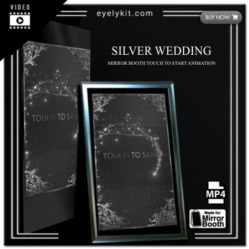 Mirror Booth Start Screens mirror-photo-booth-animation-touch-to-start-silver-wedding