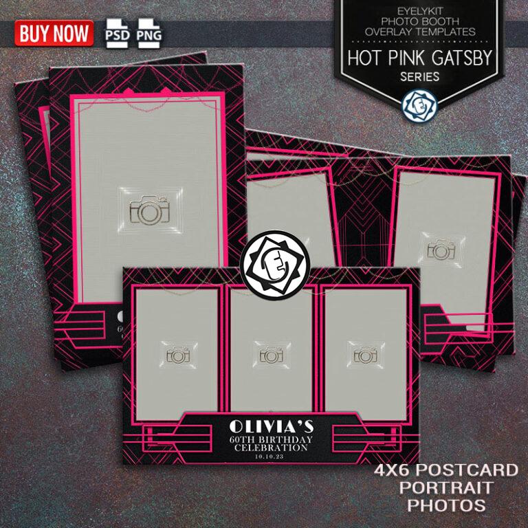 Hot Pink Photo Booth Template OVERLAY-PHOTOBOOTH-ANIMATION-IPAD-MIRROR-FREE-GATSBY-HOT-PINK-SERIES-P