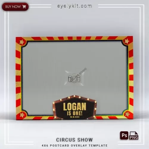 CIRCUS THEMED TEMPLATE for photo booths