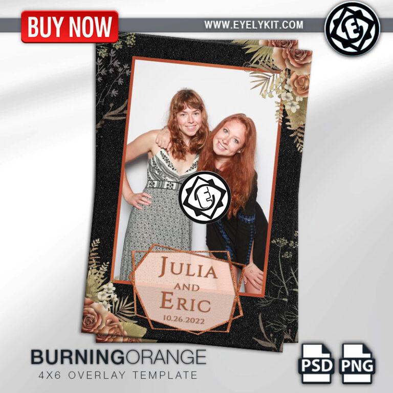 Burnt Orange Photobooth template OVERLAY-PHOTOBOOTH-ANIMATION-IPAD-MIRROR-FREE-BURNING-ORANGE-1PIC-P