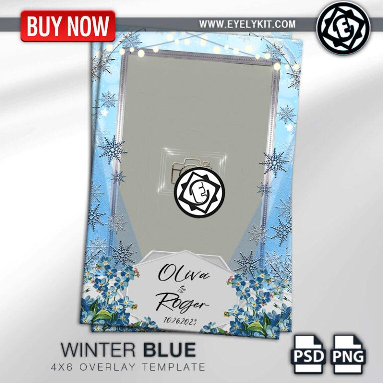 winter wedding overlay templates OVERLAY-PHOTOBOOTH-ANIMATION-IPAD-MIRROR-FREE-WINTER-BLUE-1PIC-P