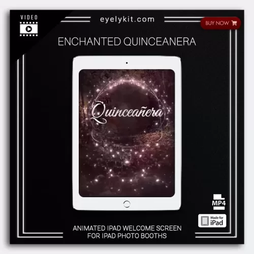 iPad Photo Booth enchanted quinceanera-ipad-animation-welcome-greet-screen-photo-booth