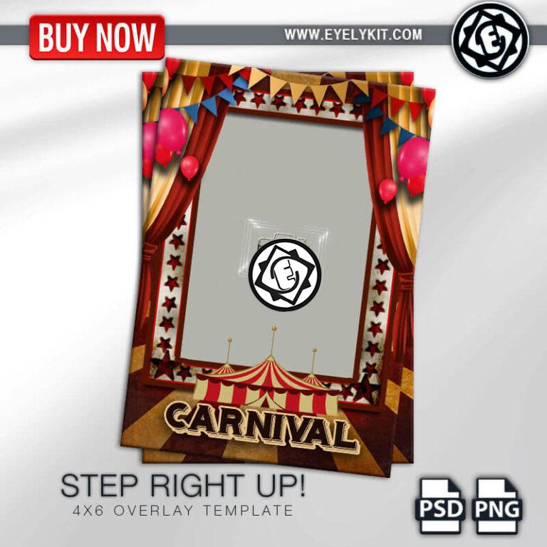 4X6 circus overlay templates OVERLAY-PHOTOBOOTH-ANIMATION-IPAD-MIRROR-FREE-step-right-up-1pic-P