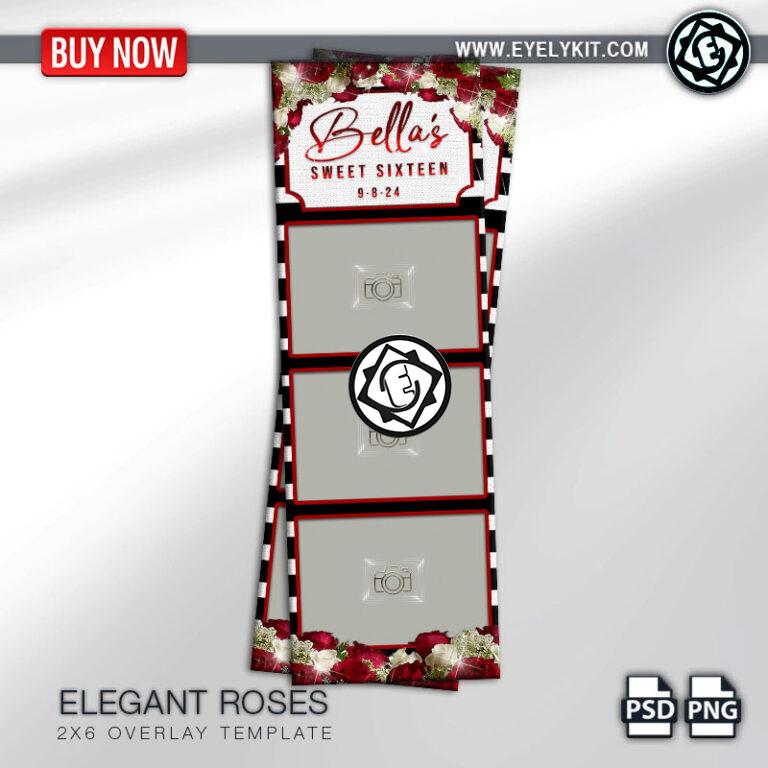 trendy 2x6 strip photobooth template OVERLAY-PHOTOBOOTH-ANIMATION-IPAD-MIRROR-FREE-elegant-roses-2x6