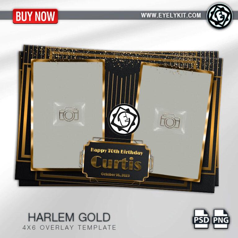 Harlem Theme photo booth template harlem overlay templates OVERLAY-SERIES-PHOTOBOOTH-FREE-EYELYKIT-HARLEM-GOLD-2PICP