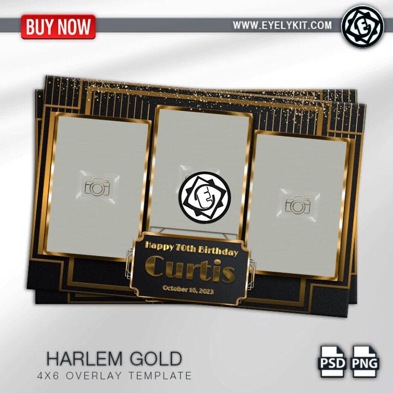 Harlem Theme photo booth template OVERLAY-SERIES-PHOTOBOOTH-FREE-EYELYKIT-HARLEM-GOLD-3PICP