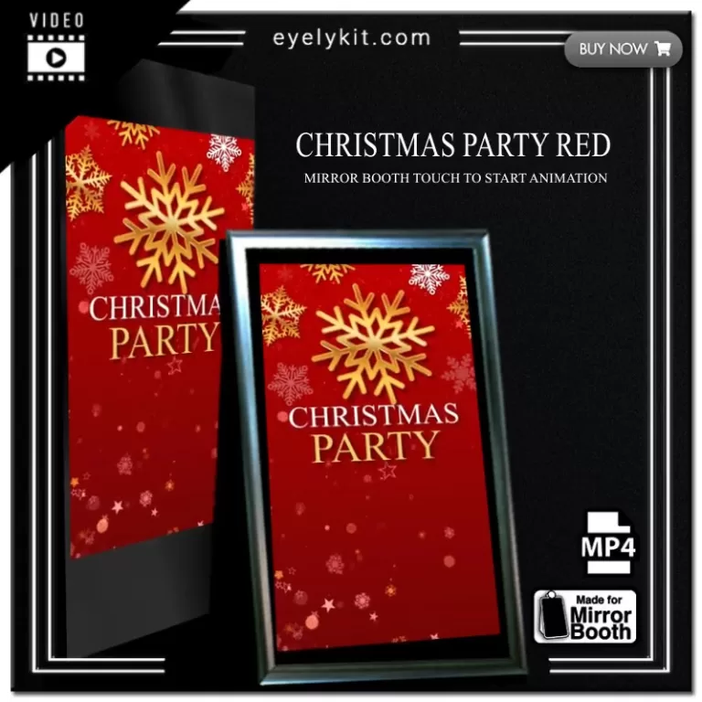 Mirror Booth Start Screens mirror-photo-booth-animation-touch-to-start-christmas-party-red