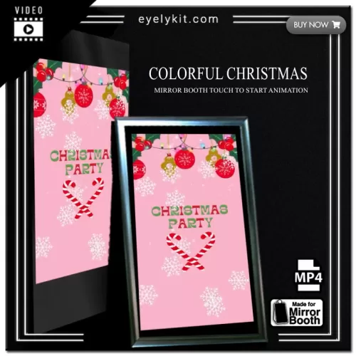 Mirror Booth Start Screens mirror-photo-booth-animation-touch-to-start-colorful-christmas