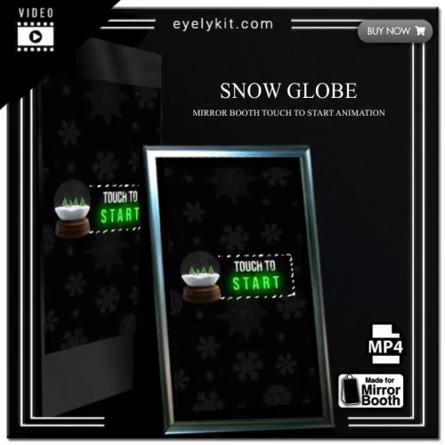 Mirror Booth Start Screens mirror-photo-booth-animation-touch-to-start-snow-globe