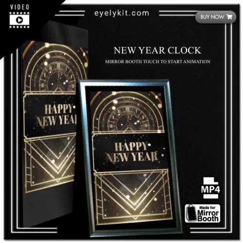 Mirror Booth Start Screens mirror-photo-booth-animation-touch-to-start-new-year-clock