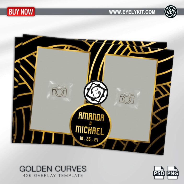 Gold iPad Photo Booth Template OVERLAY-PHOTOBOOTH-ANIMATION-IPAD-MIRROR-FREE-GOLDEN-CURVES-2PIC-P