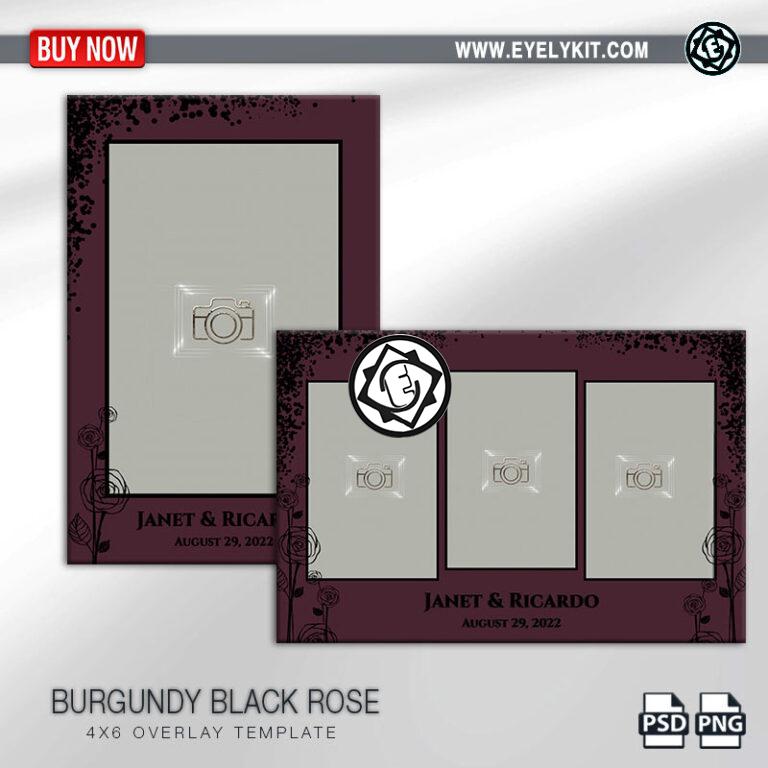 burgundy overlay templates OVERLAY-PHOTOBOOTH-ANIMATION-IPAD-MIRROR-FREE-burgundy-black-rose-1-3-pic-p