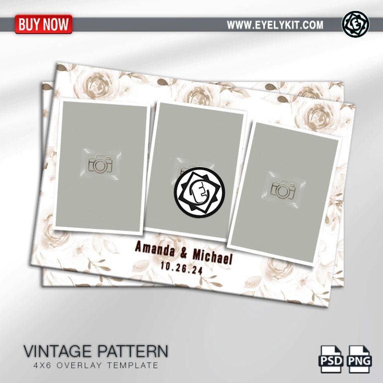 12 vintage wedding templates OVERLAY-PHOTOBOOTH-ANIMATION-IPAD-MIRROR-FREE-vintage-pattern-3pic-p