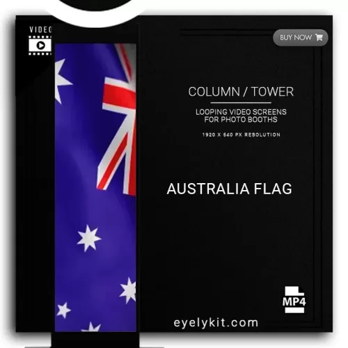 COLUMN PILLAR TOWER VIDEO column-tower-screens-FOR-PHOTO-BOOTHS-EYELYKIT-AUSTRALIA-FLAG