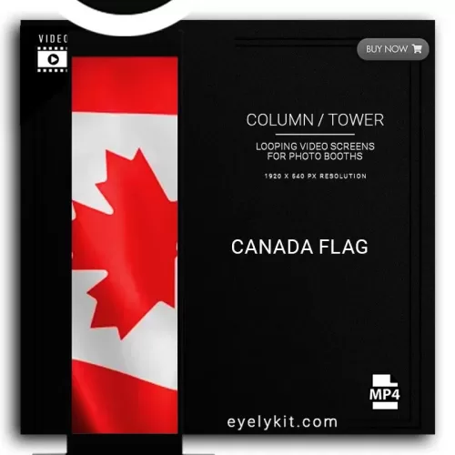 COLUMN PILLAR TOWER VIDEO column-tower-screens-FOR-PHOTO-BOOTHS-EYELYKIT-CANADA-FLAG