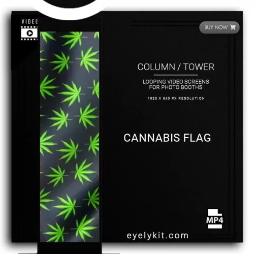 COLUMN PILLAR TOWER VIDEO column-tower-screens-FOR-PHOTO-BOOTHS-EYELYKIT-CANNABIS-FLAG