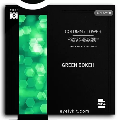 COLUMN PILLAR TOWER VIDEO column-tower-screens-FOR-PHOTO-BOOTHS-EYELYKIT-GREEN-BOKEH