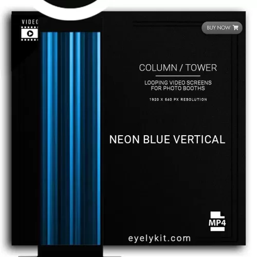 COLUMN PILLAR TOWER VIDEO column-tower-screens-FOR-PHOTO-BOOTHS-EYELYKIT-NEON-BLUE-VERTICAL