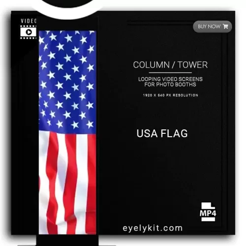 COLUMN PILLAR TOWER VIDEO column-tower-screens-FOR-PHOTO-BOOTHS-EYELYKIT-USA-FLAG