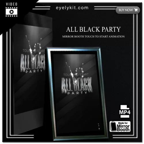 Mirror Booth Start Screens mirror-photo-booth-animation-touch-to-start-all-black-party