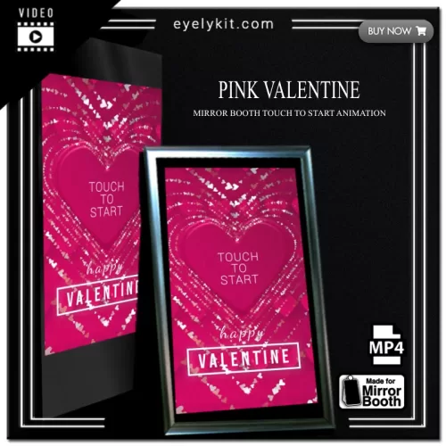 Mirror Booth Start Screens mirror-photo-booth-animation-touch-to-start-pink-valentine