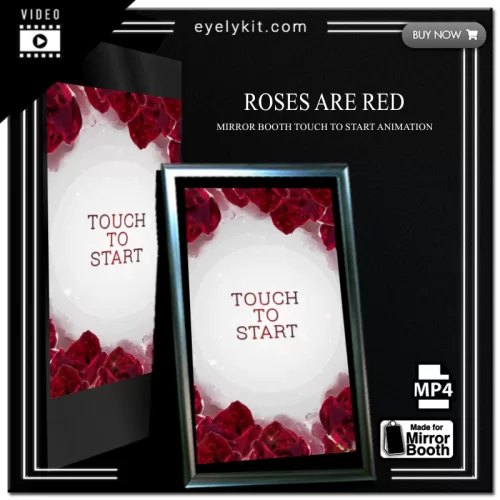 Mirror Booth Start Screens mirror-photo-booth-animation-touch-to-start-roses-are-red