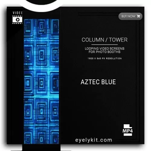 COLUMN PILLAR TOWER VIDEO column-tower-screens-FOR-PHOTO-BOOTHS-EYELYKIT-AZTEC-BLUE