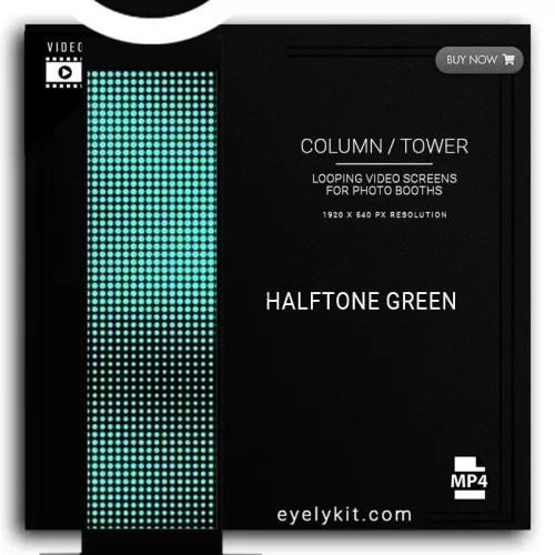 COLUMN PILLAR TOWER VIDEO column-tower-screens-FOR-PHOTO-BOOTHS-EYELYKIT-HALFTONE-GREEN