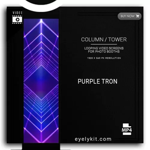 COLUMN PILLAR TOWER VIDEO column-tower-screens-FOR-PHOTO-BOOTHS-EYELYKIT-PURPLE-TRON