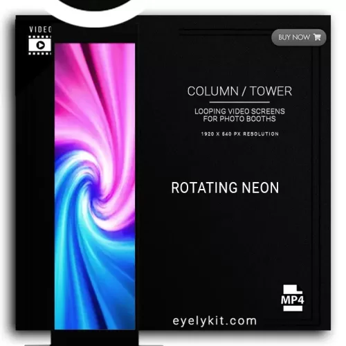 COLUMN PILLAR TOWER VIDEO column-tower-screens-FOR-PHOTO-BOOTHS-EYELYKIT-ROTATING-NEON