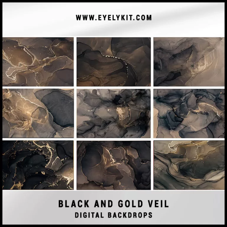 VIRTUAL BACKDROPS DIGITAL-BACKGROUNDS-FOR-PHOTOBOOTH-OVERLAYS-BLACK-GOLD-VEIL