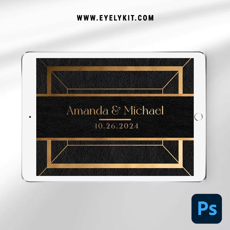 IPAD_WELCOME-SCREEN-PHOTO-BOOTH-FREE-TEXTURED-BLACK-GOLD-LANDSCAPE