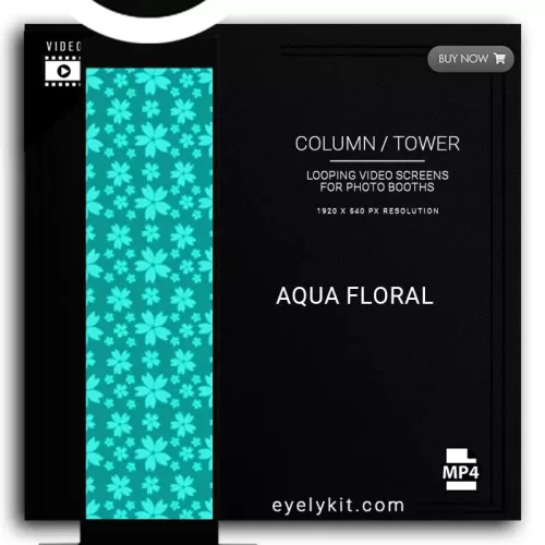 COLUMN PILLAR TOWER VIDEO column-tower-screens-FOR-PHOTO-BOOTHS-EYELYKIT-AQUA-FLORAL