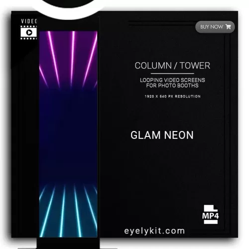 COLUMN PILLAR TOWER VIDEO column-tower-screens-FOR-PHOTO-BOOTHS-EYELYKIT-GLAM-NEON