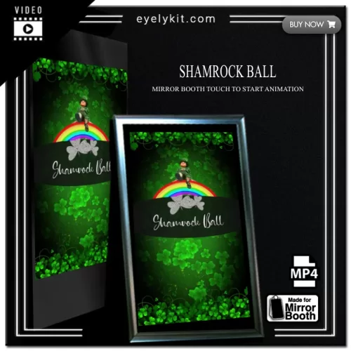 Mirror Booth Start Screens mirror-photo-booth-animation-touch-to-start-shamrock-ball