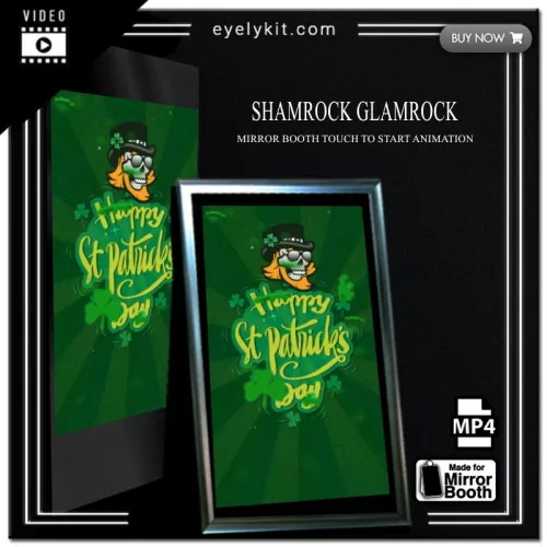 Mirror Booth Start Screens mirror-photo-booth-animation-touch-to-start-shamrock-glamrock