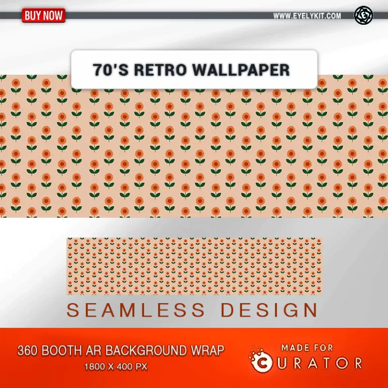 360 STATIC BACKGROUND CURATOR-360-BOOTH-AR-BACKGROUND-70S-RETRO-WALLPAPER