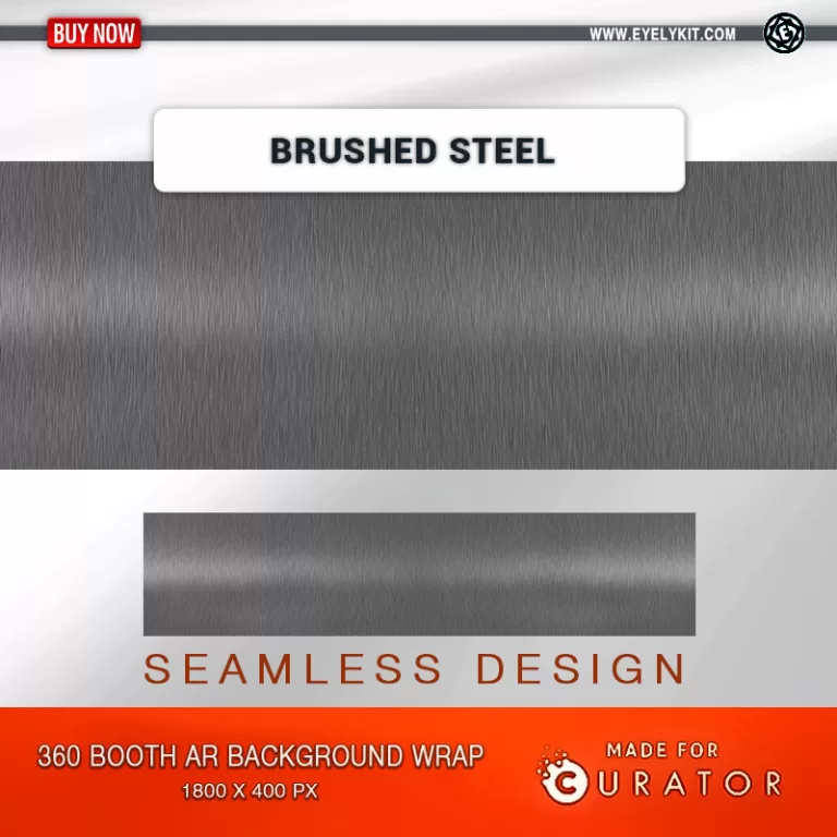 360 STATIC BACKGROUND CURATOR-360-BOOTH-AR-BACKGROUND-BRUSHED-STEEL