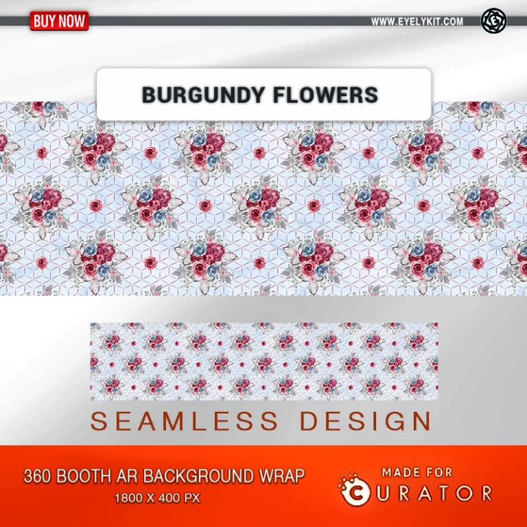 360 STATIC BACKGROUND CURATOR-360-BOOTH-AR-BACKGROUND-BURGUNDY-FLOWERS