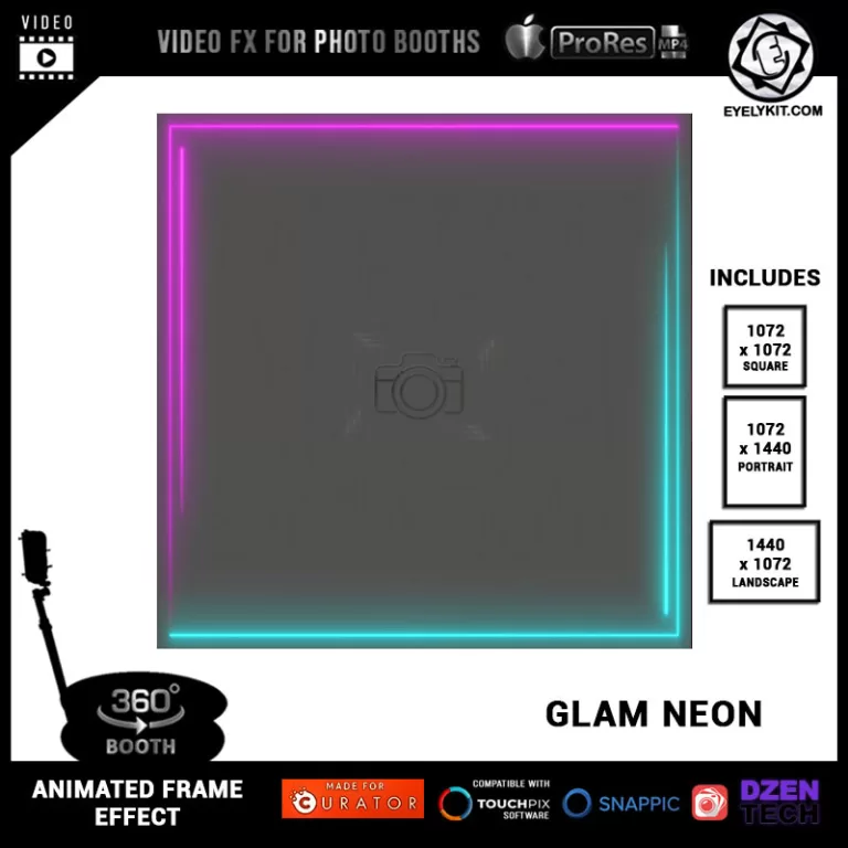 360 Photo Booth Effects animated-frame-for-360-photo-booth-GLAM-NEON