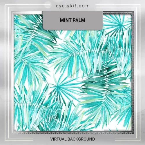 VIRTUAL BACKDROP mint-palm photo-booth-backdrop-background-mint-palm