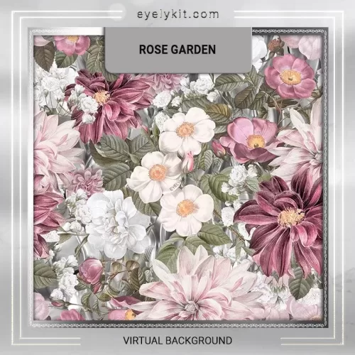 VIRTUAL BACKDROP rosegold-garden photo-booth-backdrop-background-rose-garden