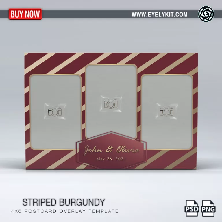 PHOTO BOOTH OVERLAY OVERLAY-TEMPLATE-STRIPED-BURGUNDY-3PICP