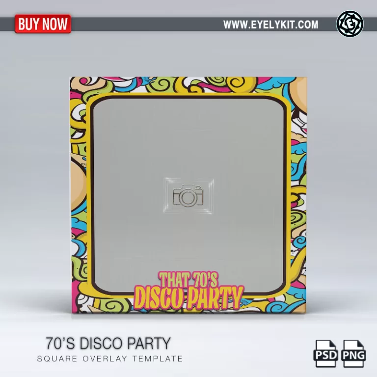 SQUARE OVERLAY OVERLAY-TEMPLATE-70S-DISCO-PARTY-SQUARE