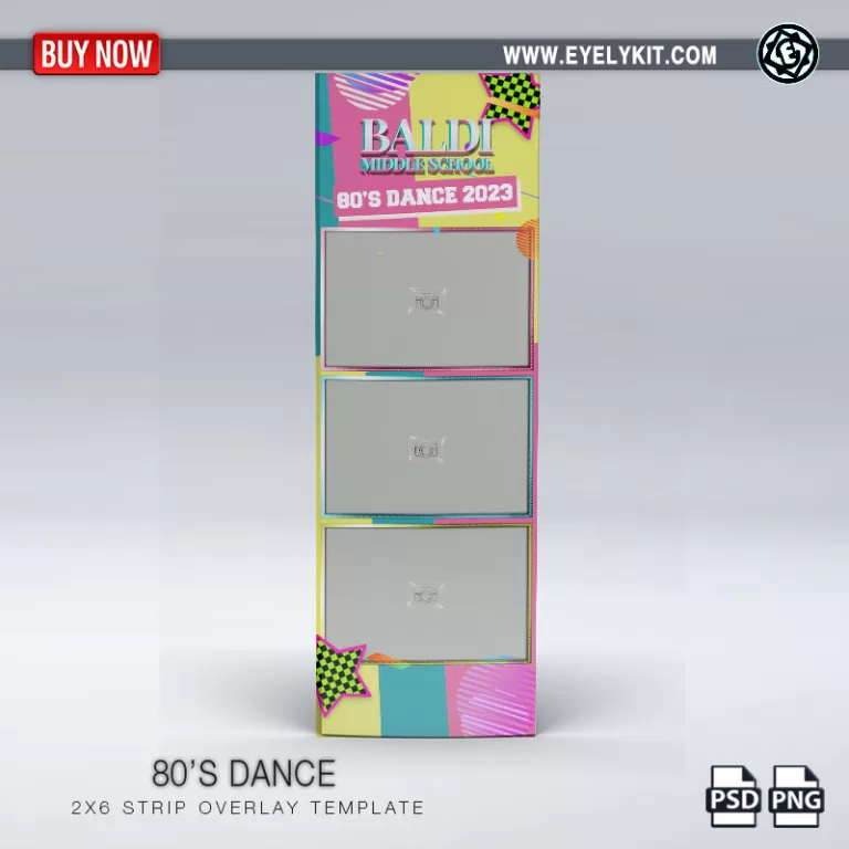 PHOTO BOOTH OVERLAY OVERLAY-TEMPLATE-80s-dance