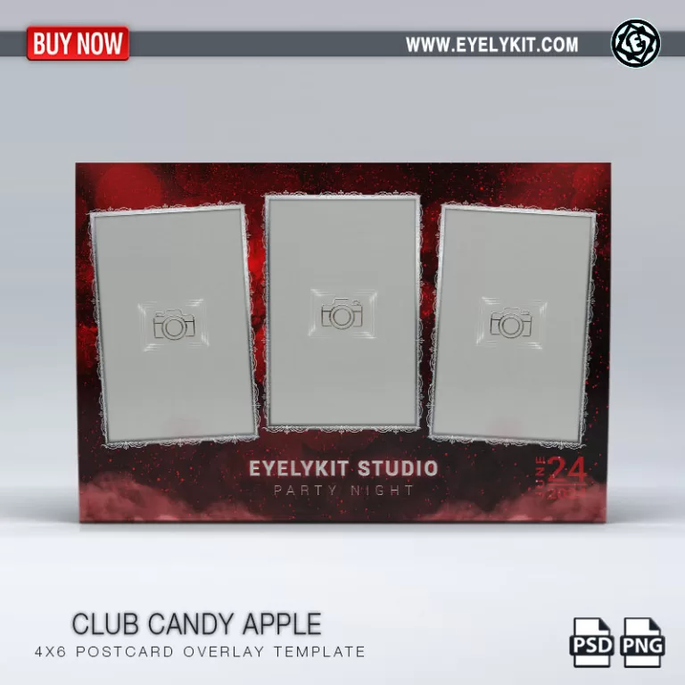 PHOTO BOOTH OVERLAY OVERLAY-TEMPLATE-CLUB-CANDY-APPLE-3PIC-P