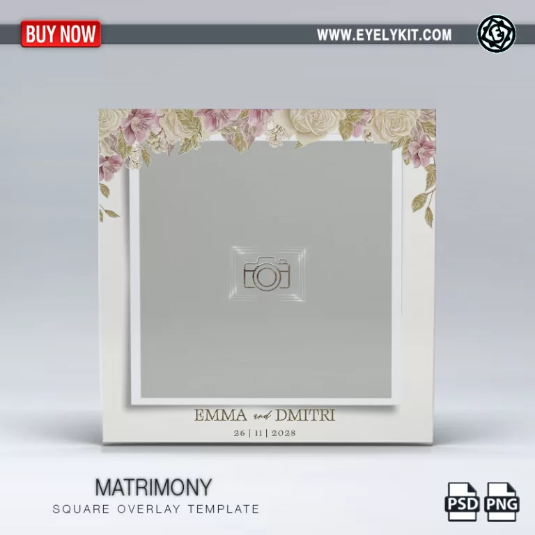 PHOTO BOOTH OVERLAY OVERLAY-TEMPLATE-MATRIMONY-SQU