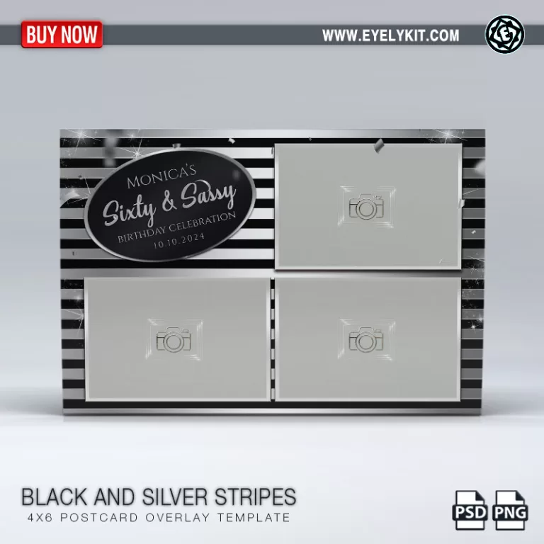 PHOTO BOOTH OVERLAY OVERLAY-TEMPLATE-black-and-silver-stripes-3picl